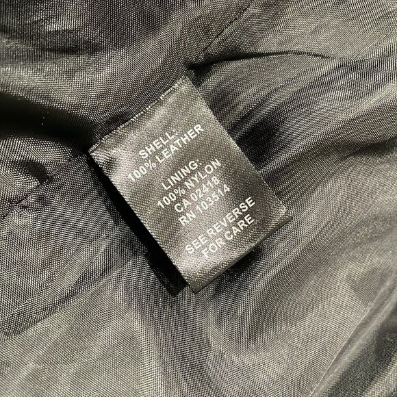 \id Collection 100% Leather Blazer Sz 2 - Picture 5 of 5